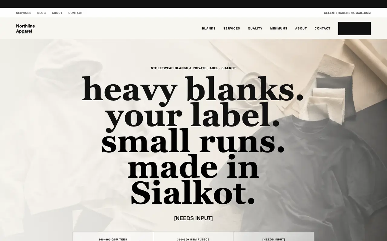 Streetwear · Mono homepage