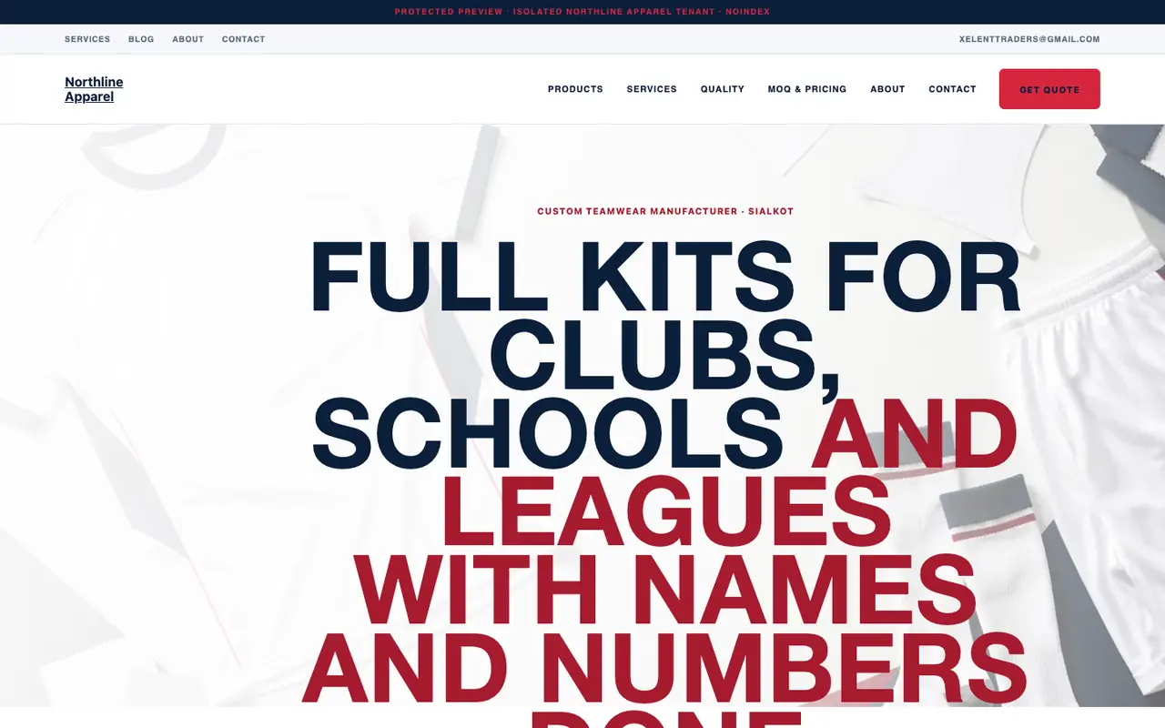 Teamwear · Club homepage