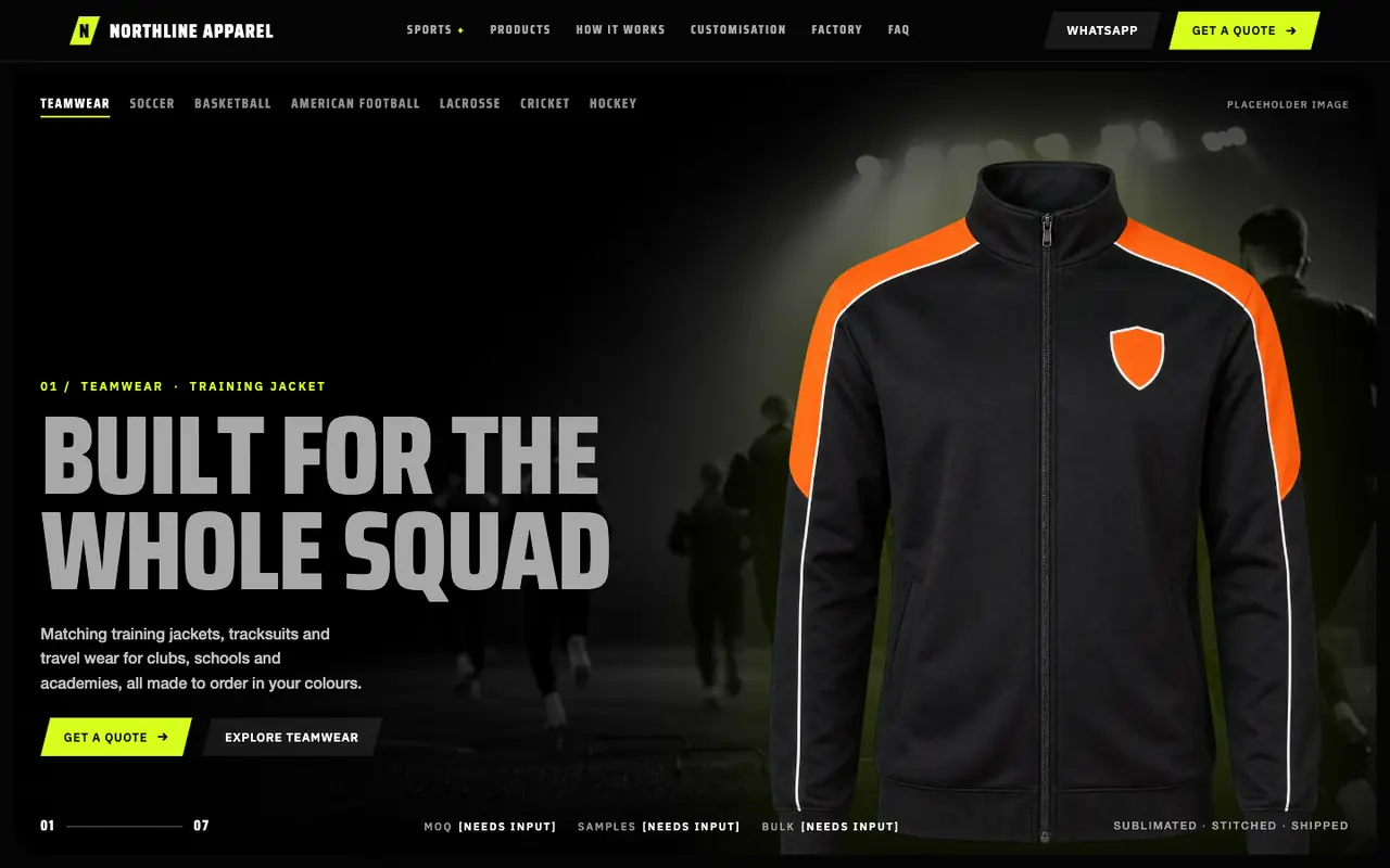 Teamwear · Floodlight homepage